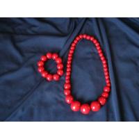 Буса "комбінована" червона